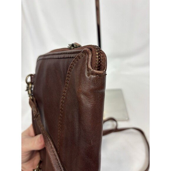 Free People We the Free Traveler Bag Wallet Crossbody Brown Leather Convertible - Picture 7 of 16